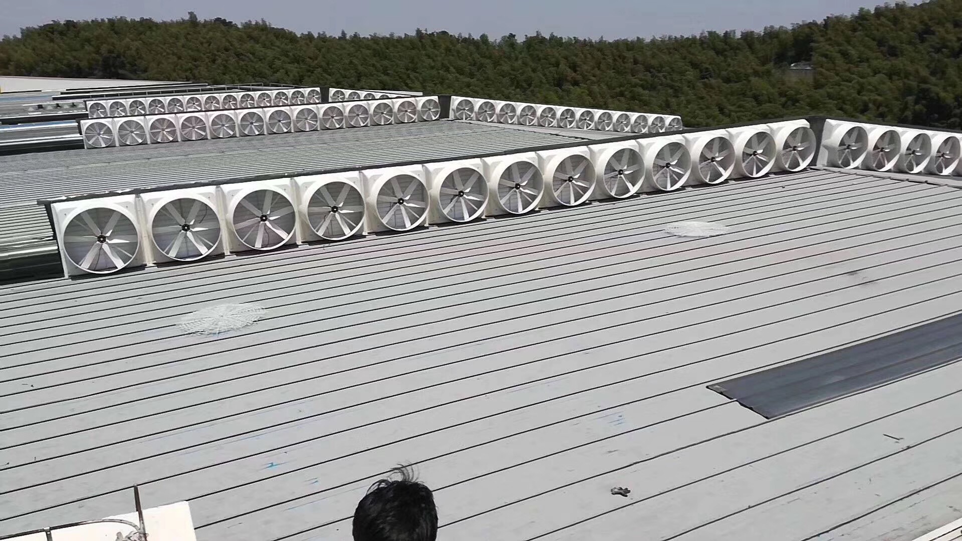 钢结构厂房屋顶切口安装负压风机1